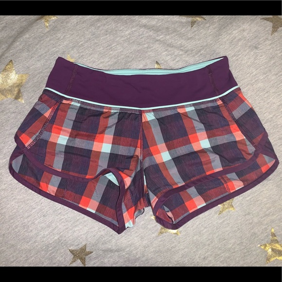 Lululemon Speed Shorts Plaid - Picture 2 of 5